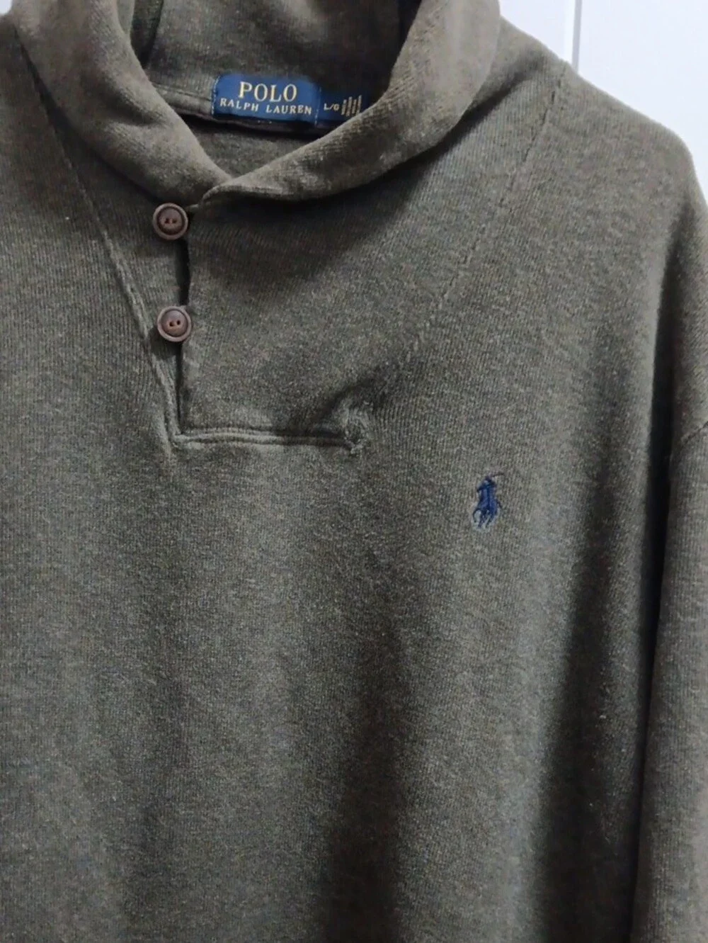 Ralph Lauren Luxury Jersey Shawl Collar Sweater